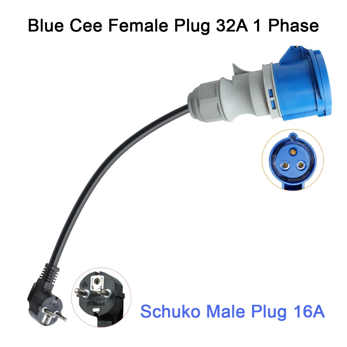 NTO Blauer CEE Weiblicher Stro – Ev Charger Adapter Bewertung und Preis