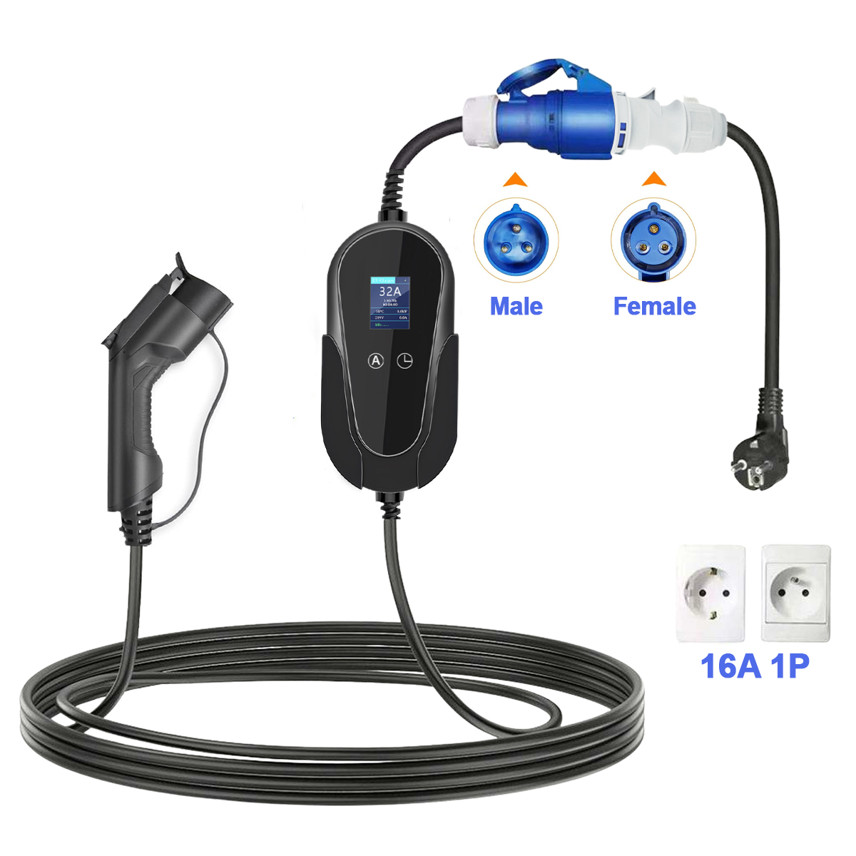NTO Blauer CEE Weiblicher Stro – Ev Charger Adapter Bewertung und Preis